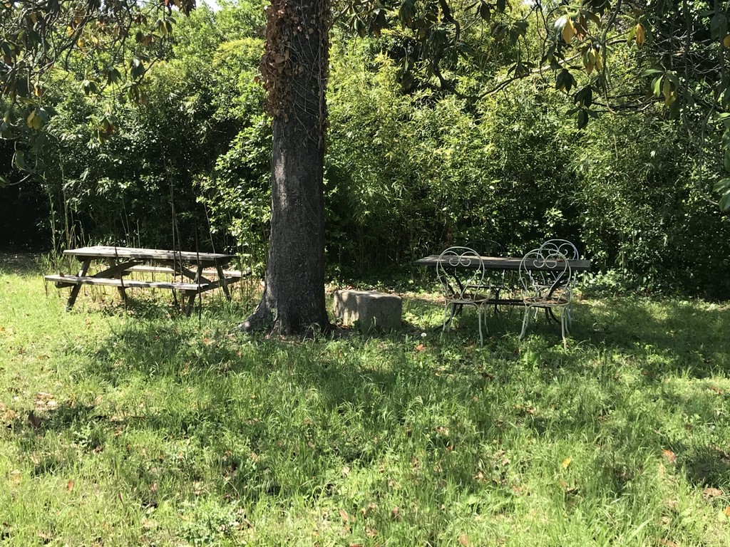 Gîte du Templier coin de lecture du jardin