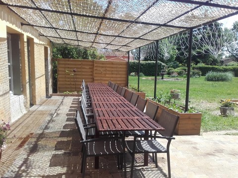 La terrasse du gîte de Causeran